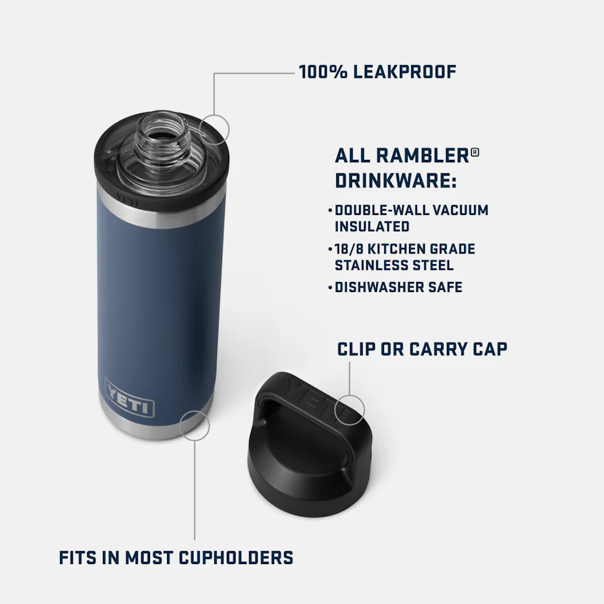 YETI Rambler Bottle with Chug Cap - Including Engraved Logo